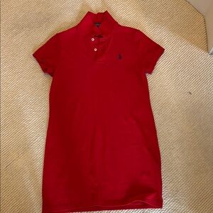 Ralph Lauren Bright Red Polo Shirt Dress